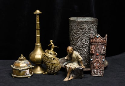 Boxlot_1 Misc. Asian Mostly Metal Items. Tibet, India, Benefit from a major cleanup of my inventory
