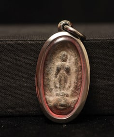 This is a Thai amulet from an extensive collection of Thai and other Southeast Asian Buddhist