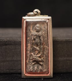 This is a Thai amulet from an extensive collection of Thai and other Southeast Asian Buddhist