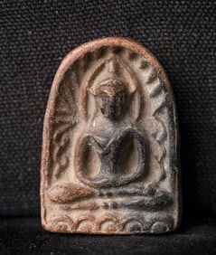 This is a Thai amulet from an extensive collection of Thai and other Southeast Asian Buddhist