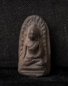 This is a Thai amulet from an extensive collection of Thai and other Southeast Asian Buddhist