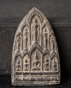 This is a Thai amulet from an extensive collection of Thai and other Southeast Asian Buddhist