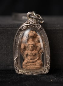This is a Thai amulet from an extensive collection of Thai and other Southeast Asian Buddhist
