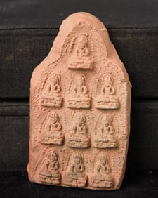 18/19thCor earlier Tibetan clay tablets with Bodhisattvas.