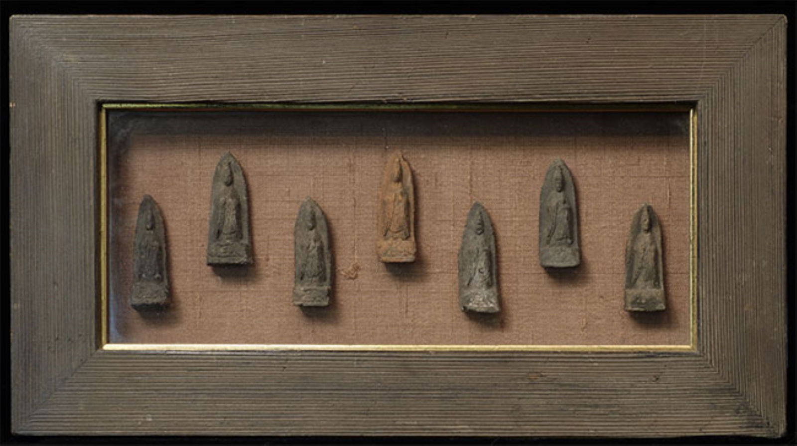 7 early (Pre-Tang)Chinese Bodhisattva Amulets, -RARE-Framed