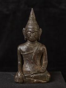 Antique Lao Bronze Buddha.