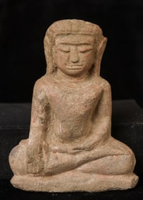 Authentic 10thC "Haripunchai" Style Terracotta Buddha