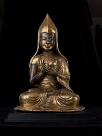 18th Mongolian Monk Sculpture. Masterpiece Buddhist Sculpture, Quite Large-NEW PHOTOS