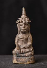 Miniature Laos Bronze Buddha Buddha.