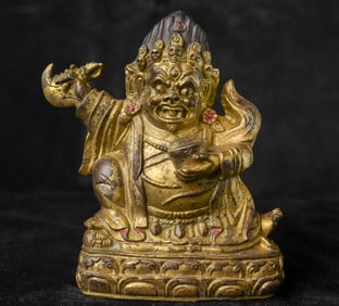 Fierce Bronze Tibetan deity. Well Cast.