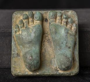 Early "Feet of the Buddha" purchased from a collector who mostly collected early Buddhist bronze