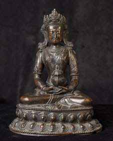 19thC Classic Nepalese Bronze Bodhisattva.