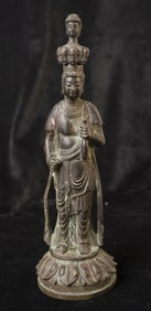 Chinese or Korean bronze multi-headed Buddha of compassion - Looks to have a good age.