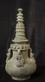 Bronze Buddhist Stupa, The sections stack loosely together.