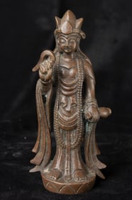 Early solid-cast Korean Bronze Buddha - Sculpted and cast to the highest standard.