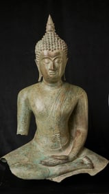 Large Thai Bronze Buddha- Beauty!