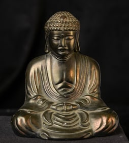 Antique Japanese Bronze Buddha-Approaching 100 years old. Fine example. From a specific temple-see