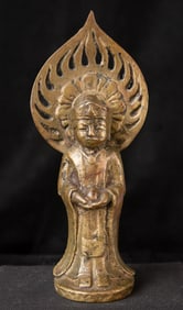 17/18thC or earlier Korean Solid-cast Buddha. Uncommon type.