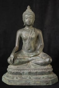 Classic 20thC Thai Bronze Buddha.