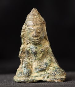 Extremely early Burmese bronze Buddha from the earliest period of Burmese Buddhism.