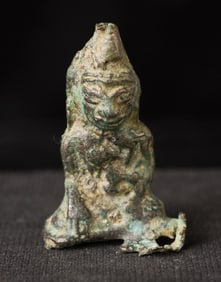 Extremely early Burmese bronze Buddha from the earliest period of Burmese Buddhism.