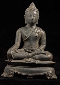 15thC Kamphen Phet/late Sukhothai Thailand Bronze Buddha- best!!!
