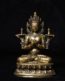 18thC Tibetan Bodhisattva, 7.75" Tall- Outstanding!!