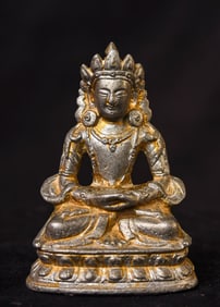 Vintage/Antique Mongolian Buddha/Bodhisattva cast out of an uncommon alloy