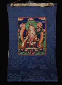 Classic Mongolian Thangka. 20thC. Traditional subject
