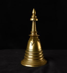 18thC Sri Lankan Stupa in bell form. Many of the Kandy era stupas were made in this form.