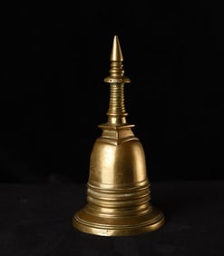 18/19thC Sri Lankan Stupa in bell form. Many of the Kandy era stupas were made in this form.