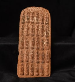 13-15thC Sukhothai Clay Buddha Tablet- An exceptional example-