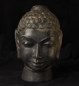 Large Indonesian Hardstone Buddha Head.