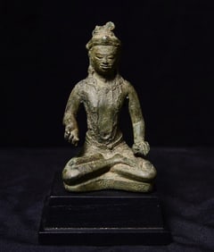 11th/12thC. Southern Thai Bronze Buddha-Distinct from Khmer Styles-Special Collectors piece