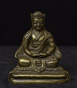 Antique Tibet/Bhutan Monk. Unusual type. Nice! Finely Sculpted, Cast, and Finished.