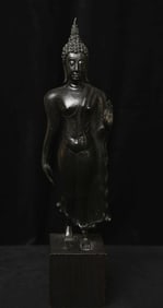 Outstanding Walking Sukothai Buddha. early/mid 20thC