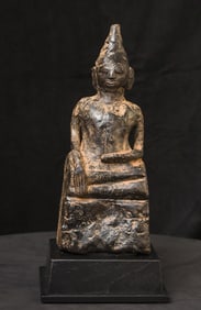 14/15thC (plus or minus) Folk piece from Burma made entirely of Lacquer mixed with ash.