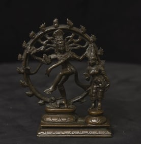 19thC India Bronze Shiva Nataraj-Beautiful lord of the dance.