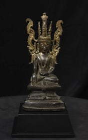 18thC Burmese Shan style "Jambupati" Bronze Buddha.