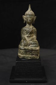 Sweet 17/18thC Lao Bronze Buddha.