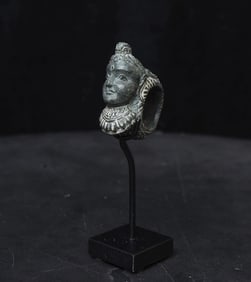 2nd-7thC Gandharan Hardstone Ring with Buddha Head- Superb!