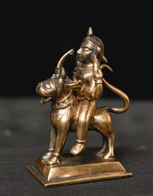 Solid silver Vintage/antique Hindu figure with much of original gilding.