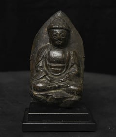 13/14thC Japanese Bronze Buddha Plaque.