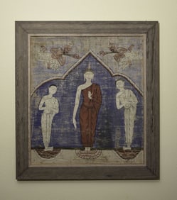 Very beautiful 19thC/20thC Thai painting. Professionally framed.