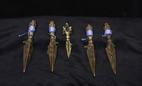 Five Small Tibetan Phurbas- Four Consecrated for practice.