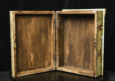 19thC finely Indian painted box- like 5 Indian Miniatures!.