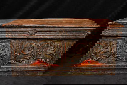 Portable antique Tibetan altar table.