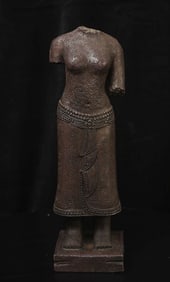 Decorative piece-created out of a white material.