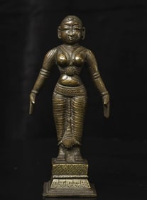 Hindu Bronze. (6.5" tall, 3" at widest point, 1-7/8" deep - 1.64lbs / 745g )