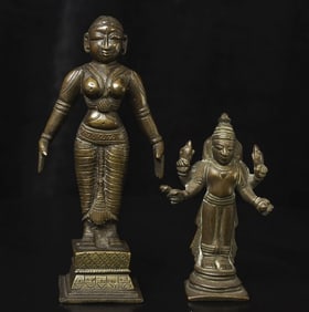 Very cute Indian deity. - (4.25"H x 2.75"W - 245g )